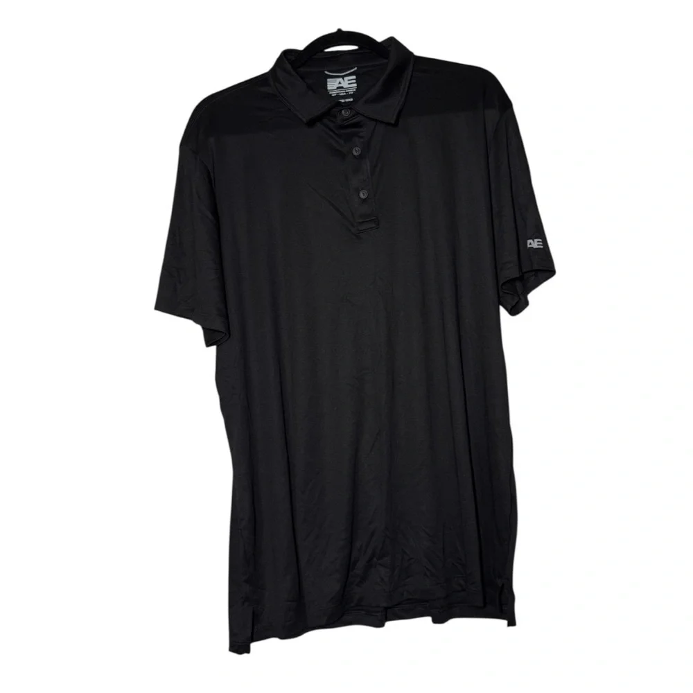 American Eagle  Lightweight Black Polo Shirt Size XL NWT Golf Summer